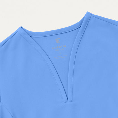Calix Fit & Flare Scrub Top - Ceil Blue