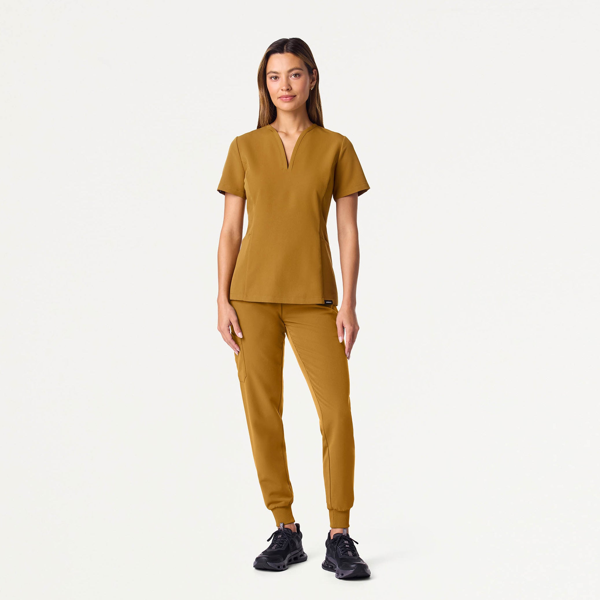 Calix Fit & Flare Scrub Top - Cider – Jaanuu