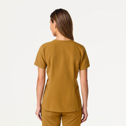 Calix Fit & Flare Scrub Top - Cider