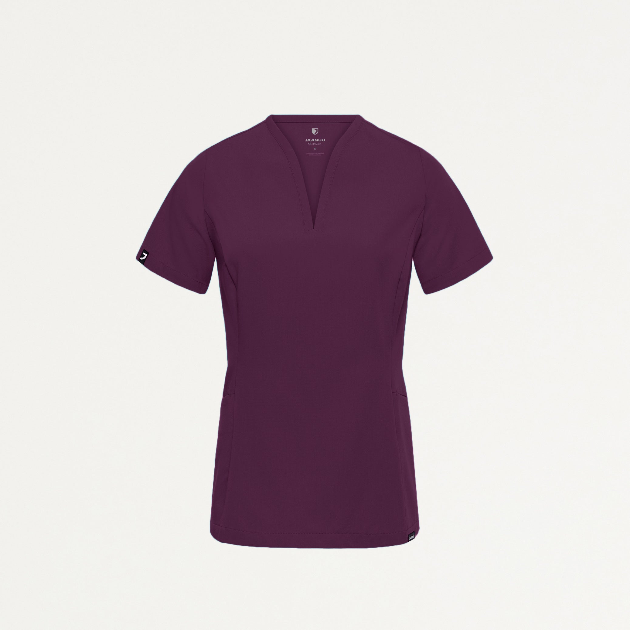 Calix Fit & Flare Scrub Top - Deep Eggplant