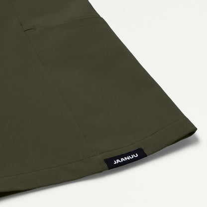 Calix Fit & Flare Scrub Top - Deep Olive