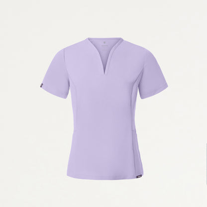 Calix Fit & Flare Scrub Top - Lavender