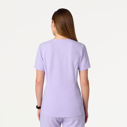 Calix Fit & Flare Scrub Top - Lavender