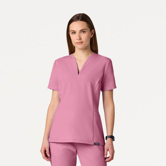Calix Fit & Flare Scrub Top - Orchid