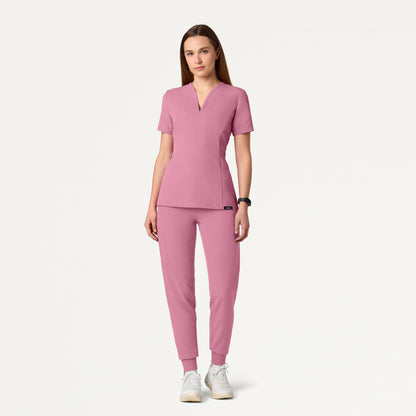 Calix Fit & Flare Scrub Top - Orchid