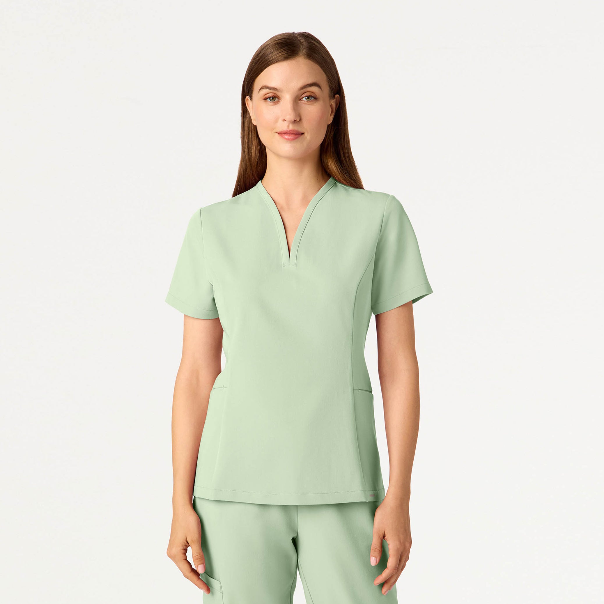 Calix Fit & Flare Scrub Top - Mint
