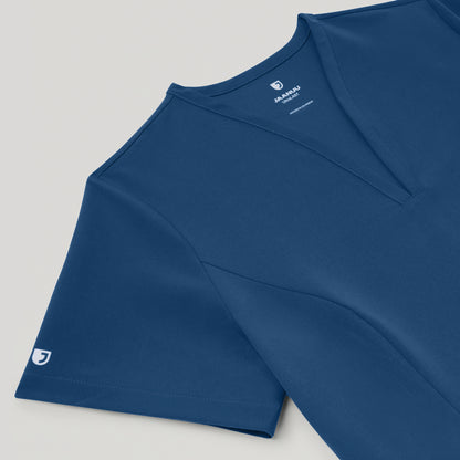 Calix Fit & Flare Scrub Top - Ocean