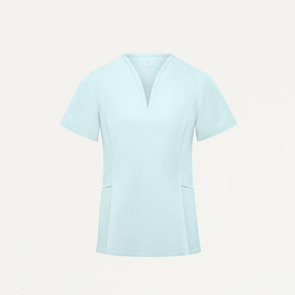 Calix Fit & Flare Scrub Top - Sky Blue