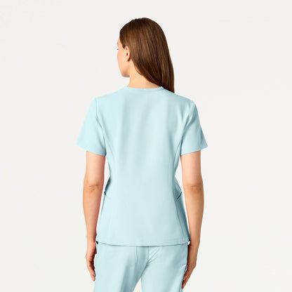Calix Fit & Flare Scrub Top - Sky Blue