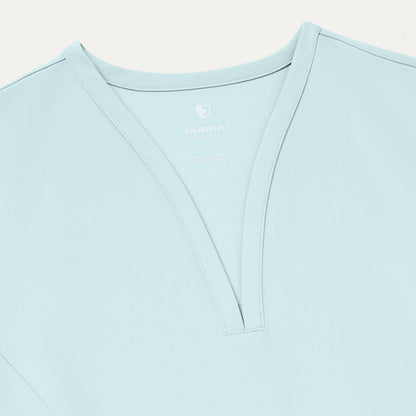 Calix Fit & Flare Scrub Top - Sky Blue