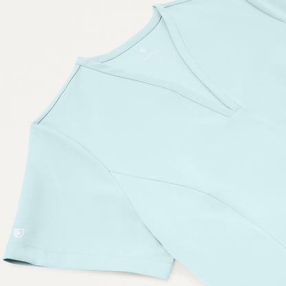 Calix Fit & Flare Scrub Top - Sky Blue