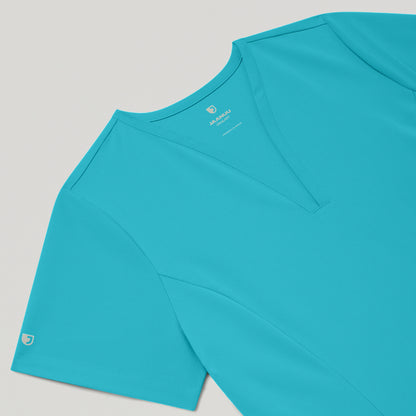 Calix Fit & Flare Scrub Top - Marina