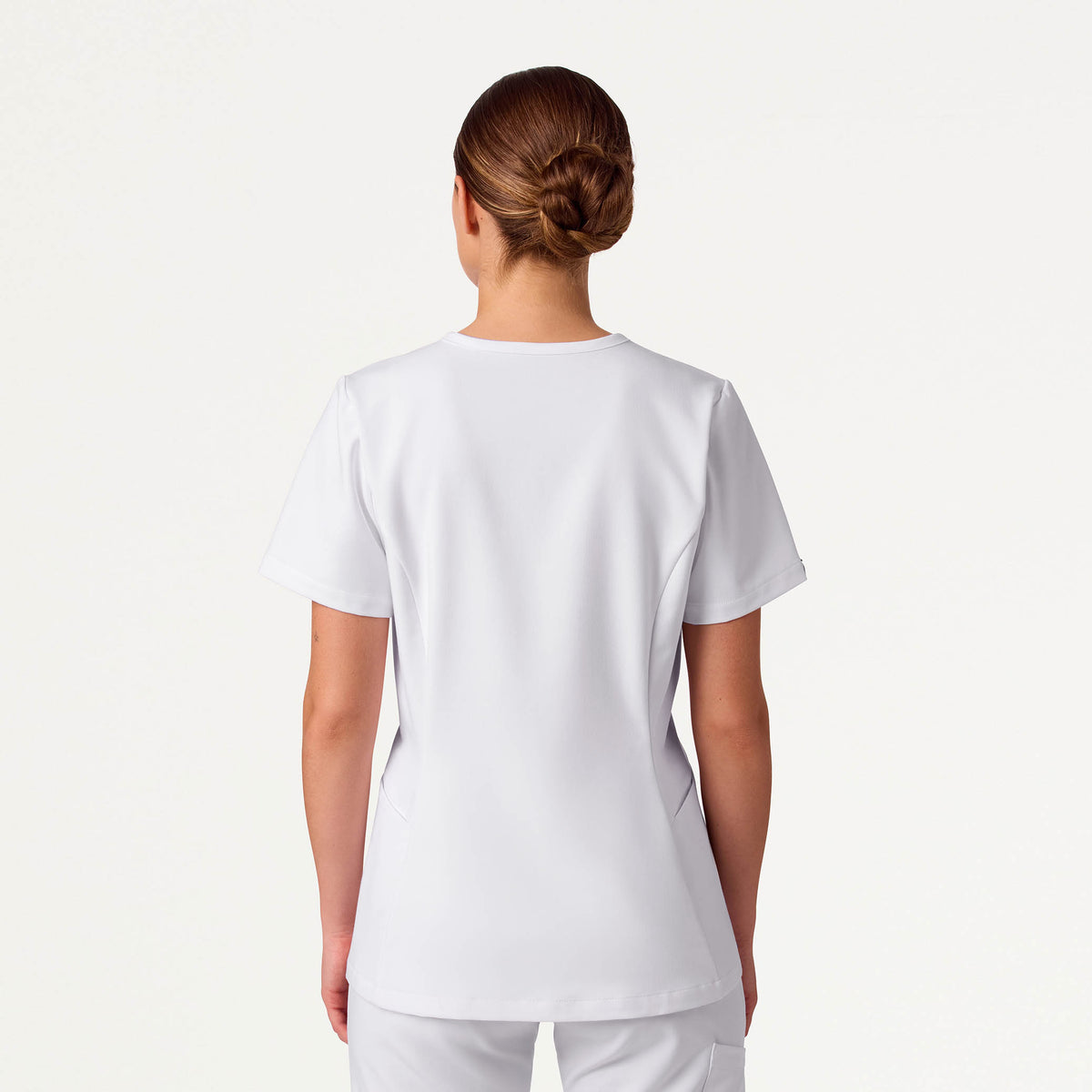 Calix Fit & Flare Scrub Top - White – Jaanuu