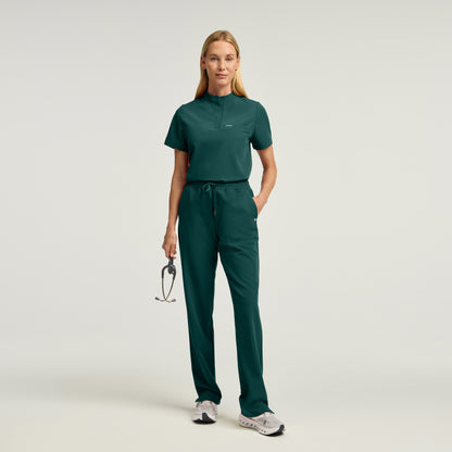 Kerr High Waisted Scrub Pant - Midnight Green