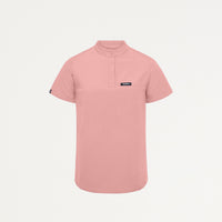 Savi Tuck-In Stand-Collar Scrub Top - Mauve