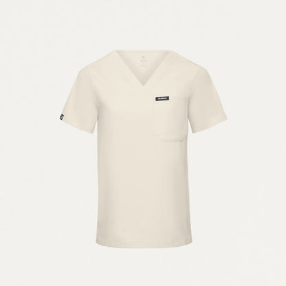 Rhena Slim Essential 1-Pocket Scrub Top - Birch