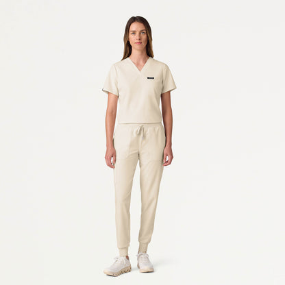 Rhena Slim Essential 1-Pocket Scrub Top - Birch