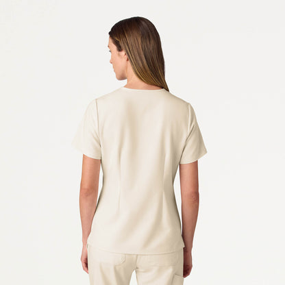 Rhena Slim Essential 1-Pocket Scrub Top - Birch