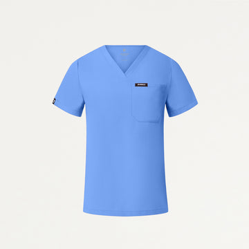 Rhena Slim Essential 1-Pocket Scrub Top - Carbon Gray