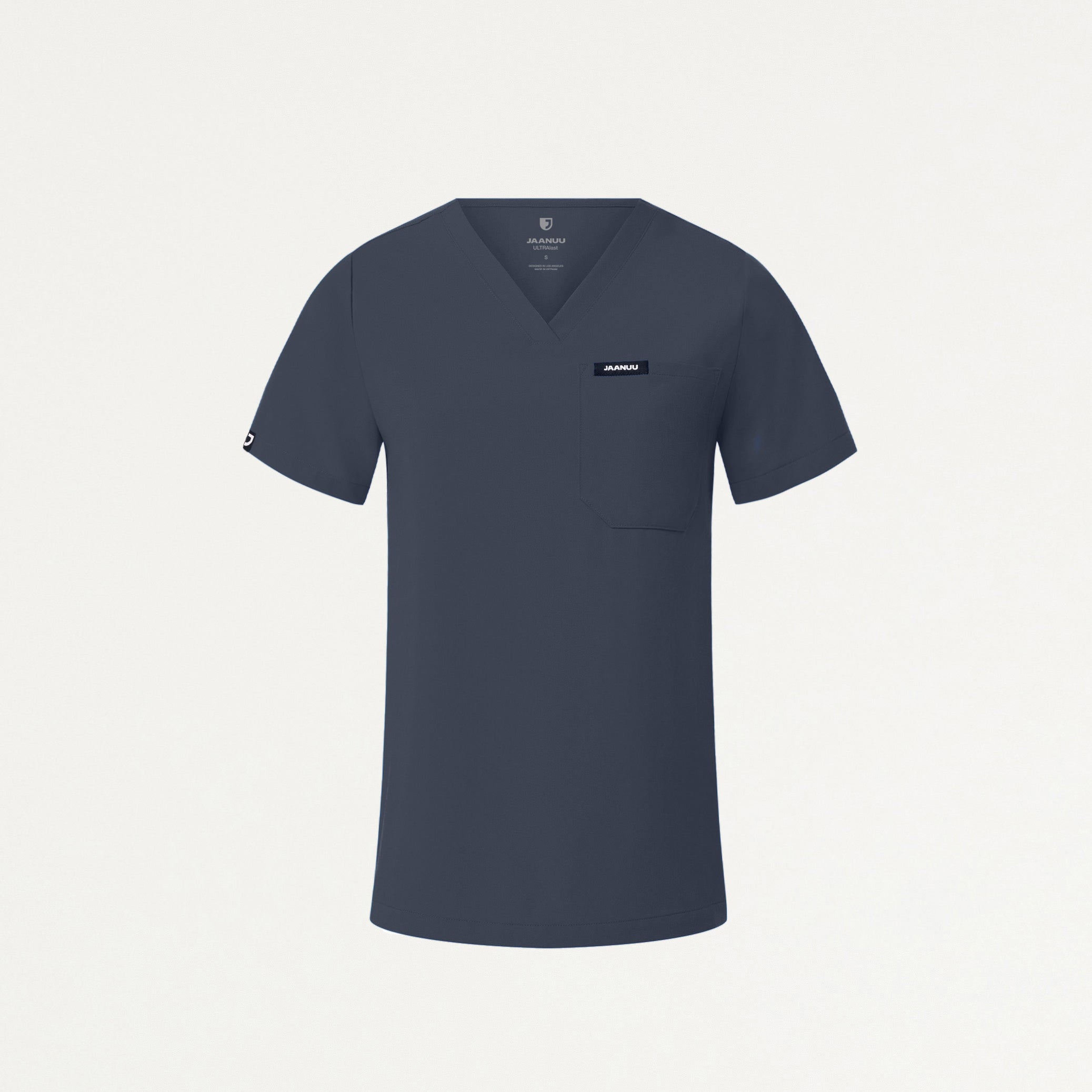 Rhena Slim Essential 1-Pocket Scrub Top - Carbon Gray