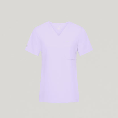 Rhena Slim Essential 1-Pocket Scrub Top - Lavender