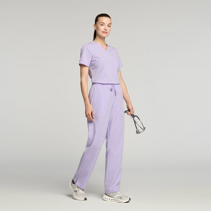Rhena Slim Essential 1-Pocket Scrub Top - Lavender