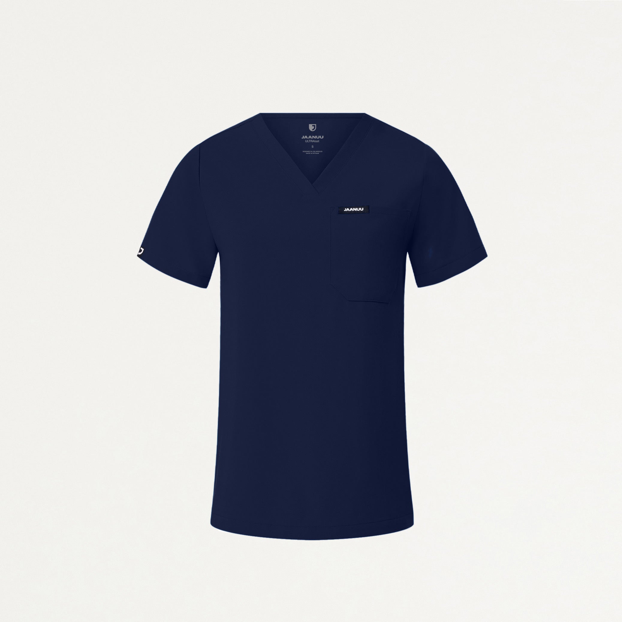 Rhena Slim Essential 1-Pocket Scrub Top - Navy Blue