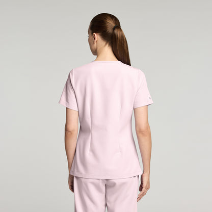 Rhena Slim Essential 1-Pocket Scrub Top - Rose Quartz