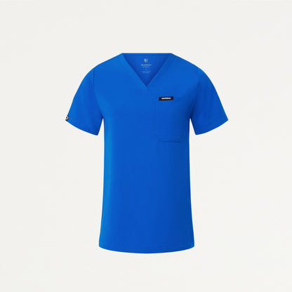 Rhena Slim Essential 1-Pocket Scrub Top - Royal Blue