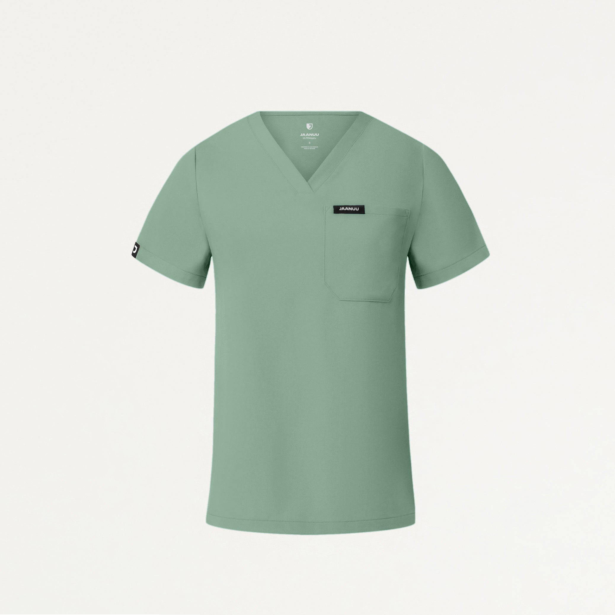 Rhena Slim Essential 1-Pocket Scrub Top - Sage