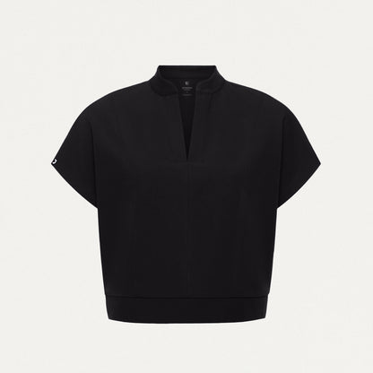 Clare Dolman Scrub Top - Black