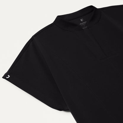 Clare Dolman Scrub Top - Black