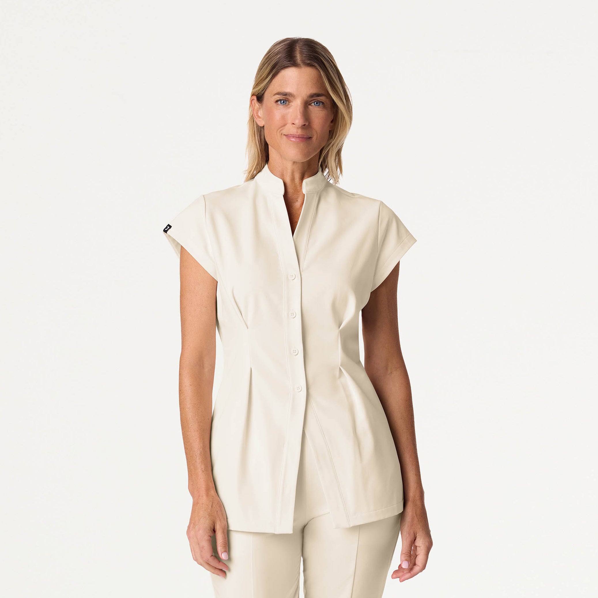 Sofie Fit & Flare Tunic Scrub Top - Birch