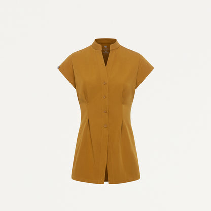 Sofie Fit & Flare Tunic Scrub Top - Cider