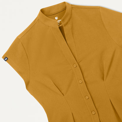 Sofie Fit & Flare Tunic Scrub Top - Cider