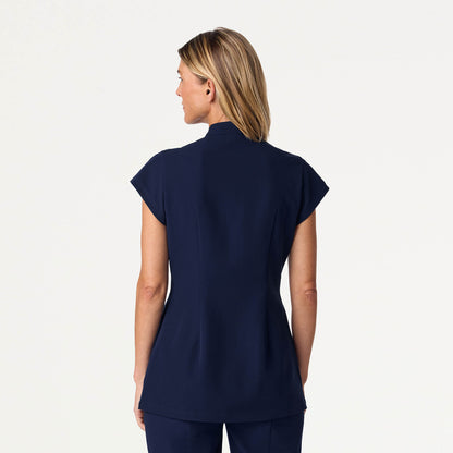 Sofie Fit & Flare Tunic Scrub Top - Midnight Navy