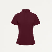 Aria Fit & Flare ULTRAlite™ Scrub Top - Burgundy