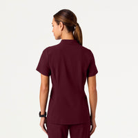 Aria Fit & Flare ULTRAlite™ Scrub Top - Burgundy