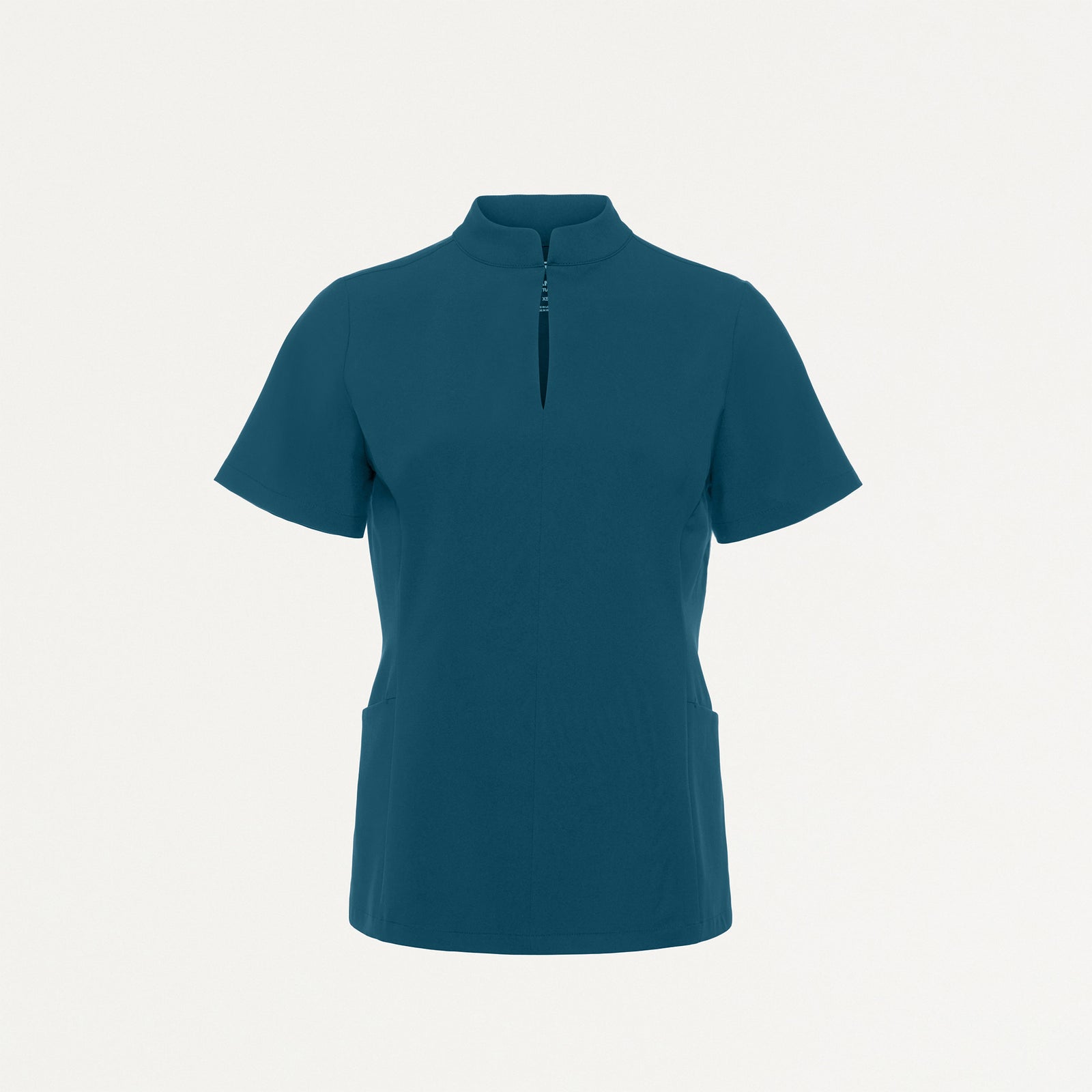 Aria Fit & Flare UltraLITE™ Scrub Top - Caribbean Blue