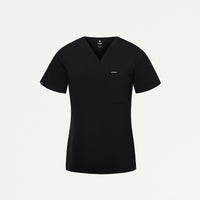 Rhena Slim ULTRAlite™ 1-Pocket Scrub Top - Black
