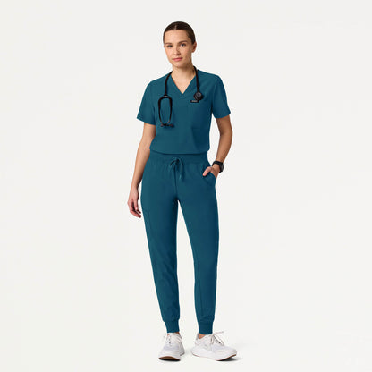 Rhena Slim UltraLITE™ 1-Pocket Scrub Top - Caribbean Blue