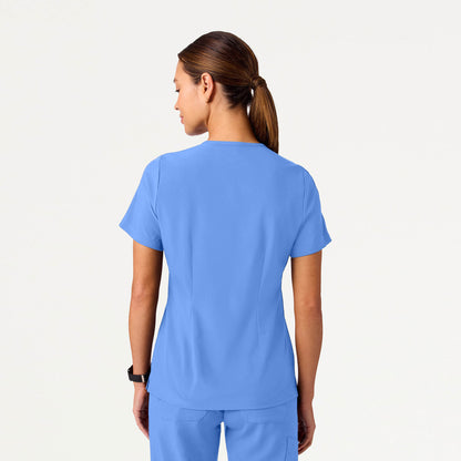 Rhena Slim UltraLITE™ 1-Pocket Scrub Top - Ceil Blue