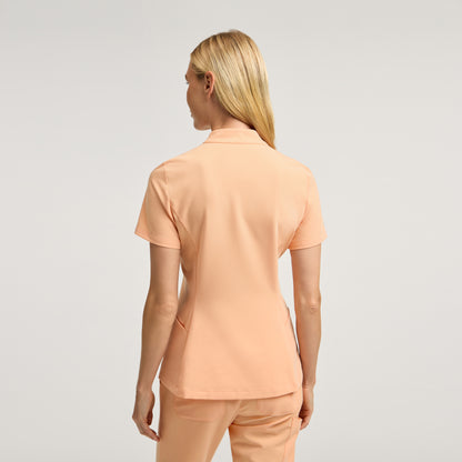 Aria Fit & Flare Scrub Top - Apricot