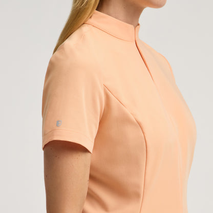 Aria Fit & Flare Scrub Top - Apricot