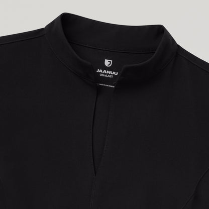 Aria Fit & Flare Scrub Top - Black