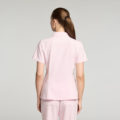 Aria Fit & Flare Scrub Top - Rose Quartz