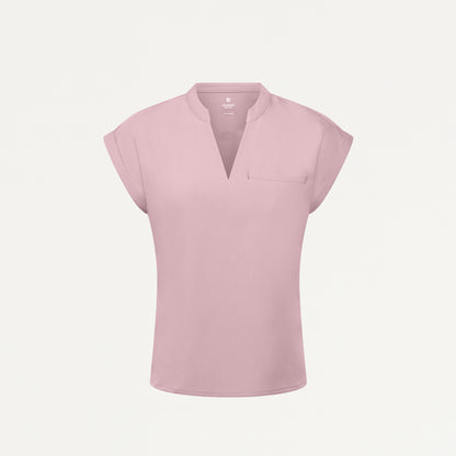 Shay Cap-Sleeve Scrub Top - Blossom