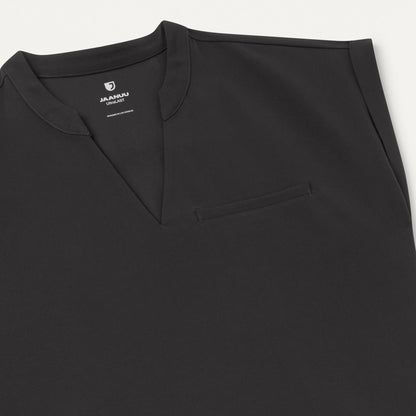 Shay Cap-Sleeve Scrub Top - Charcoal