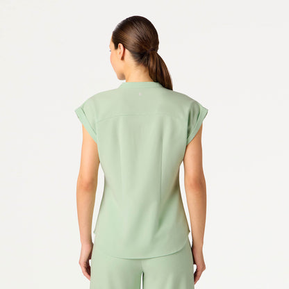 Shay Cap-Sleeve Scrub Top - Mint