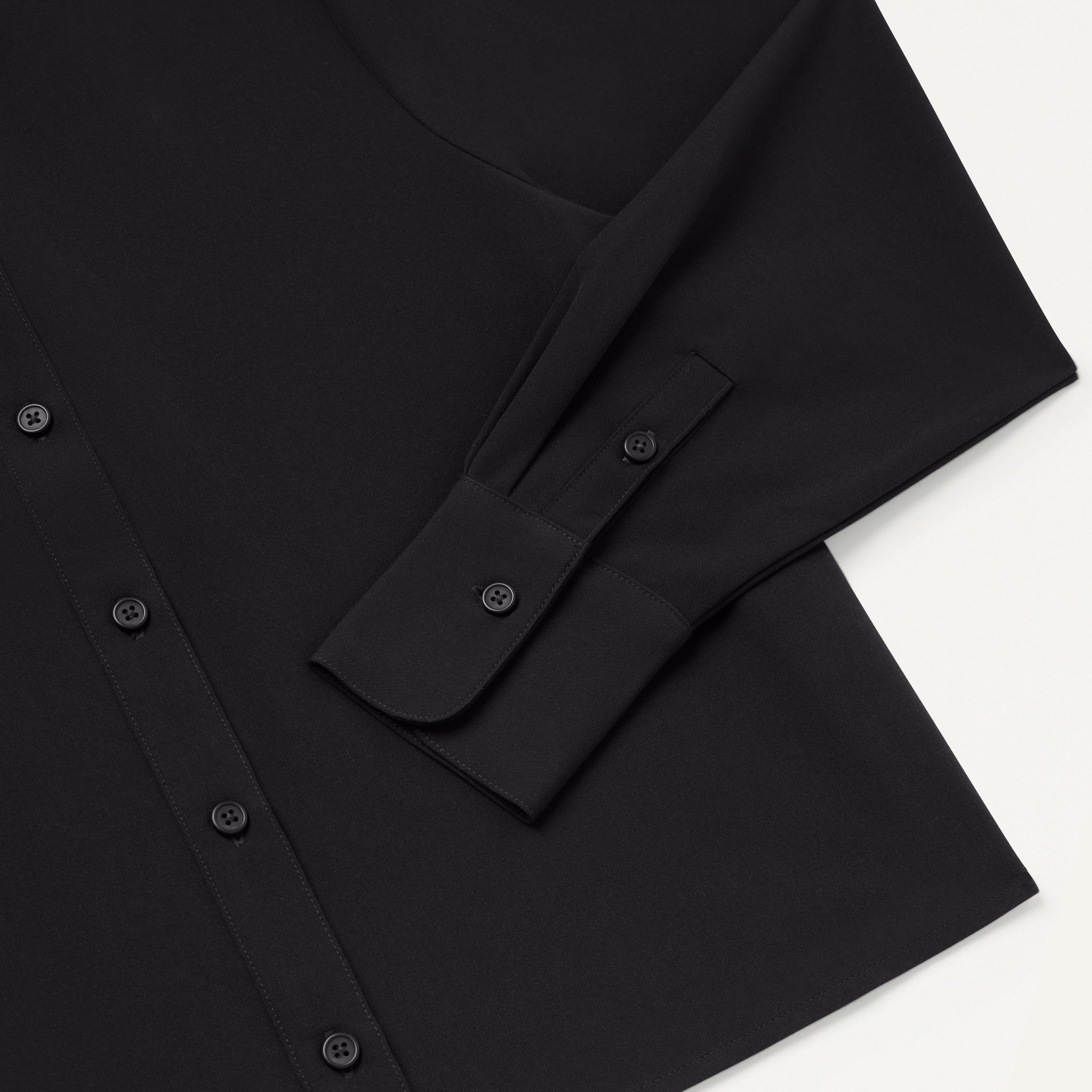 Kenna Button-Up Scrub Shirt - Black – JAANUU